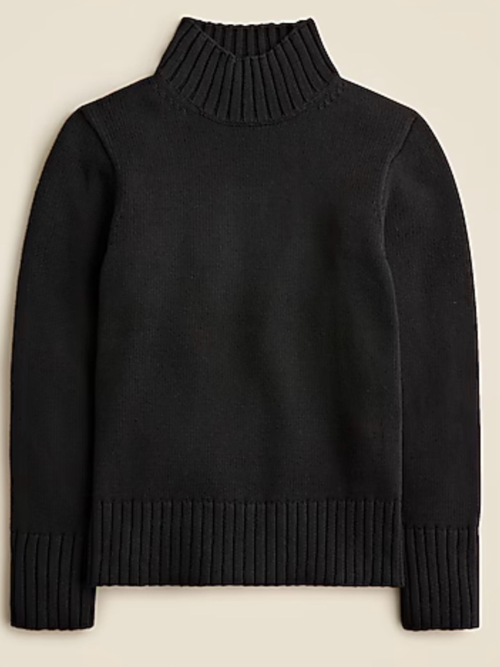 J. Crew Black Ribbed Turtleneck Sweater